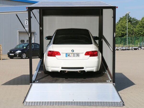 Remorque cargo Vezeko Race Master 230 x 550 cm H 210 cm 3,5 t | Treuil électrique | Argent
