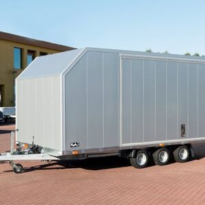 Remorque cargo Vezeko Race Master 230 x 550 cm H 210 cm 3,5 t | Treuil électrique | Argent