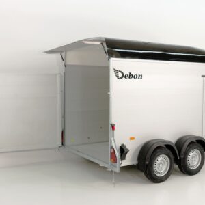 Remorque cargo Debon 163 x 300 cm H:200 cm 2,6 t | Alu | Polybug | Porte | Noir