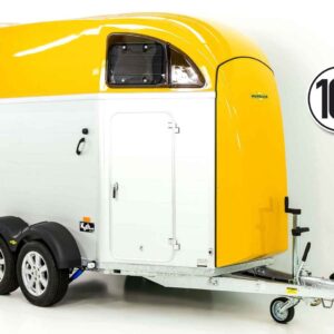 Remorque à chevaux Humbaur XANTHOS AERO 2400 | jaune | sellerie | jantes en aluminium