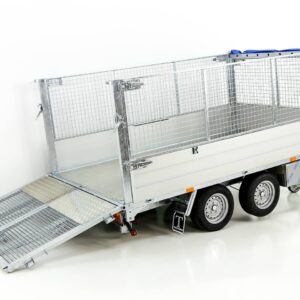 Benne basculante arrière Twintrailer TT 30-30 3,0 t | 183 x 309 x 40/120 cm | Tandem | Filet