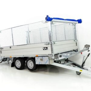 Remorque double à benne basculante arrière TT 30-30 3,0 t | 183 x 309 x 40/120 cm | Tandem | Filet
