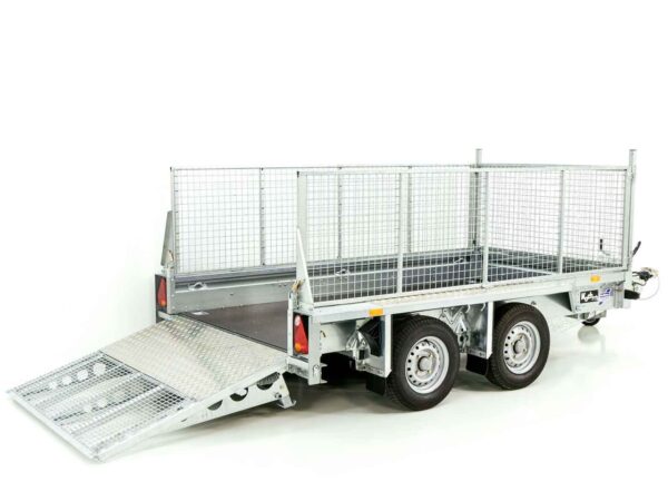 Remorque de chantier Ifor Williams GX105 157×303 2,7t | rampe de chargement | grille