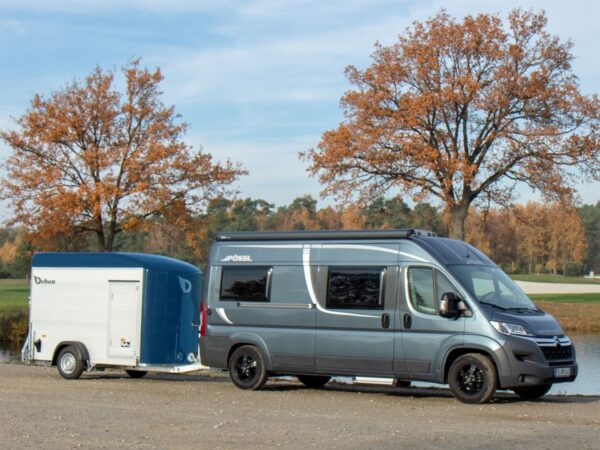 Étiquette à bagage Debon Cargo 148x295cm H: 190cm 1,3t | aluminium, polybug | porte | bleu