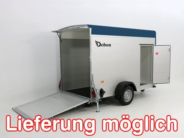 Étiquette à bagage Debon Cargo 148x295cm H: 190cm 1,3t | aluminium, polybug | porte | bleu