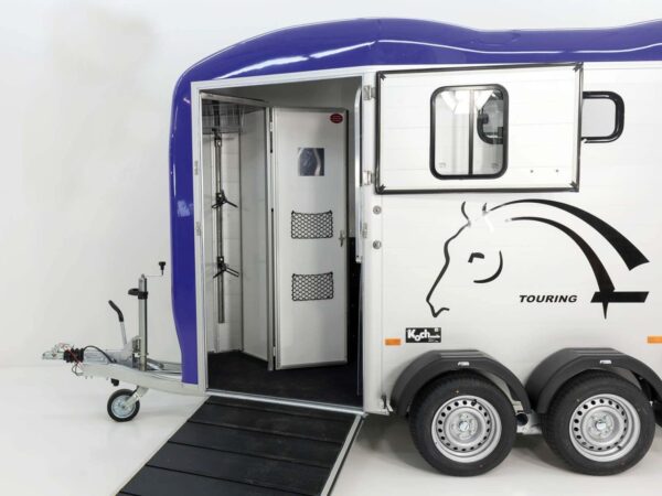 Remorque Cheval Liberté Touring Country | Sellerie | Sortie avant | Bleu