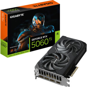 Carte graphique GIGABYTE GeForce RTX 5060 Ti WINDFORCE OC 8G (DLSS 4, 3x DisplayPort, 1x HDMI 2.1)