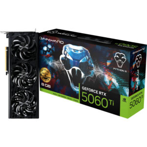 Carte graphique Gainward GeForce RTX 5060 Ti Python III OC 8 Go (DLSS 4, 3x DisplayPort, 1x HDMI 2.1)
