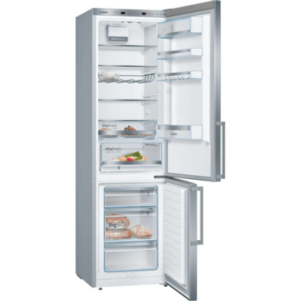 Réfrigérateur-congélateur pose libre Bosch KGE398IBP, 60 cm de large, 343 L, VitaFresh, LowFrost