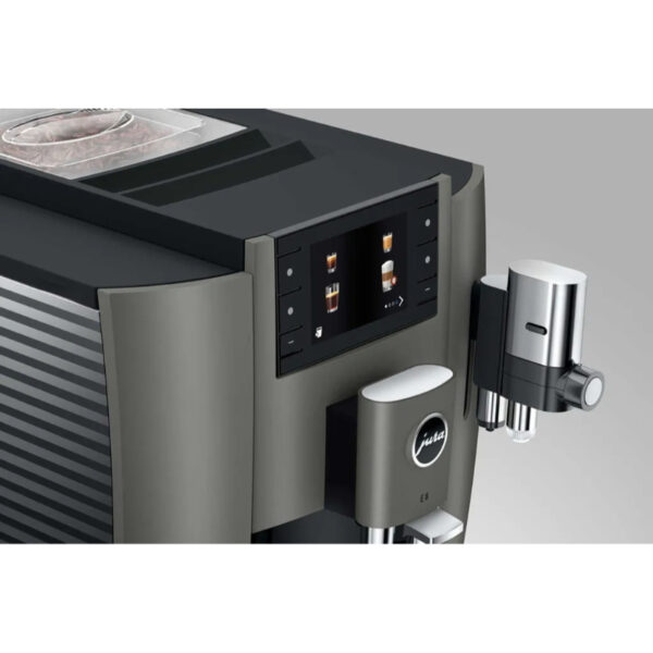 Machine à café entièrement automatique JURA E8 Dark Inox (EC)
