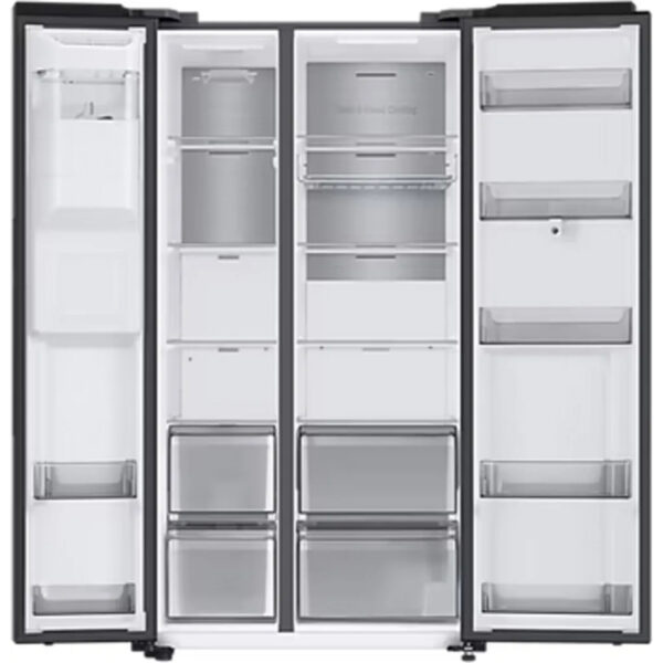 Réfrigérateur combiné côte à côte Samsung RS6HA8891B1, 91,2 cm de large, 614 L, NoFrost, raccordement d'eau permanent